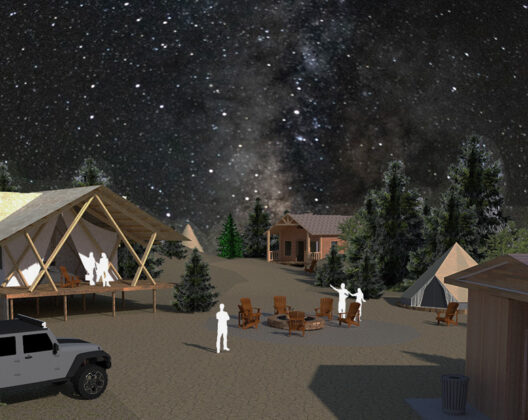 Glamping accommodations conceptual design - Adventure Entertainment Cos.